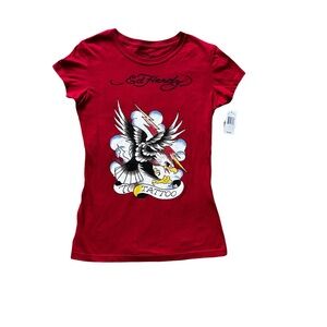 NWT Ed Hardy Eagle Tattoo Shirt Jrs L